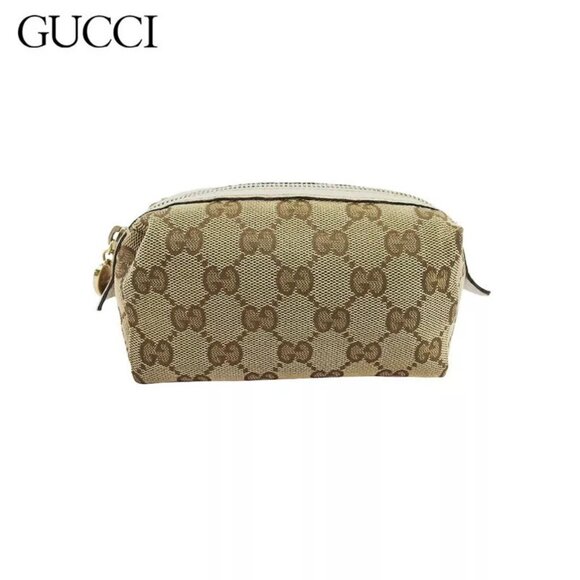 GUCCI Pouch GG Pattern Authentic Used - Picture 1 of 9